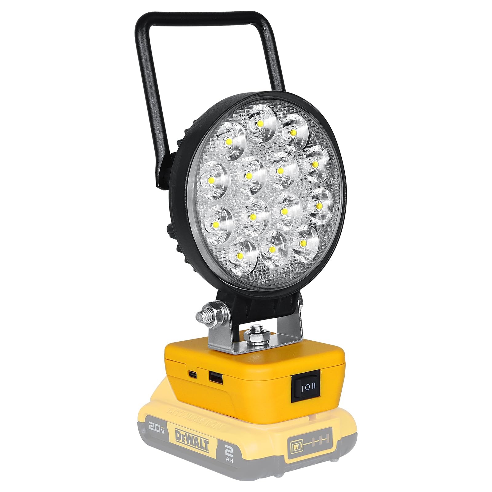 Cordless LED Work Light for Dewalt 18/20V Battery, 42W Flood Light