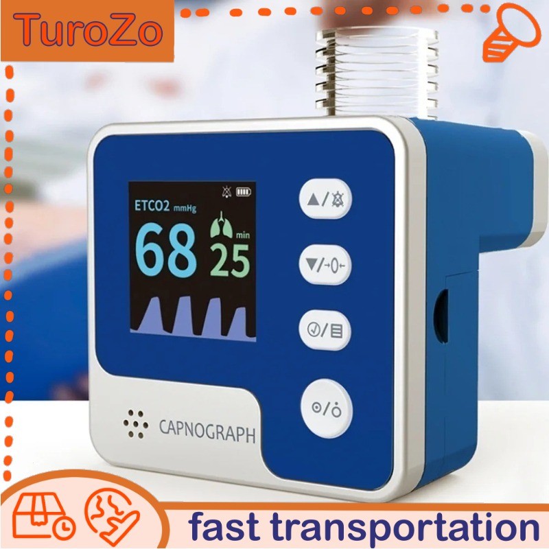 CA10M Mainstream End-tidal Capnograph ETCO2 Respiration Alarm Monitor Vet use