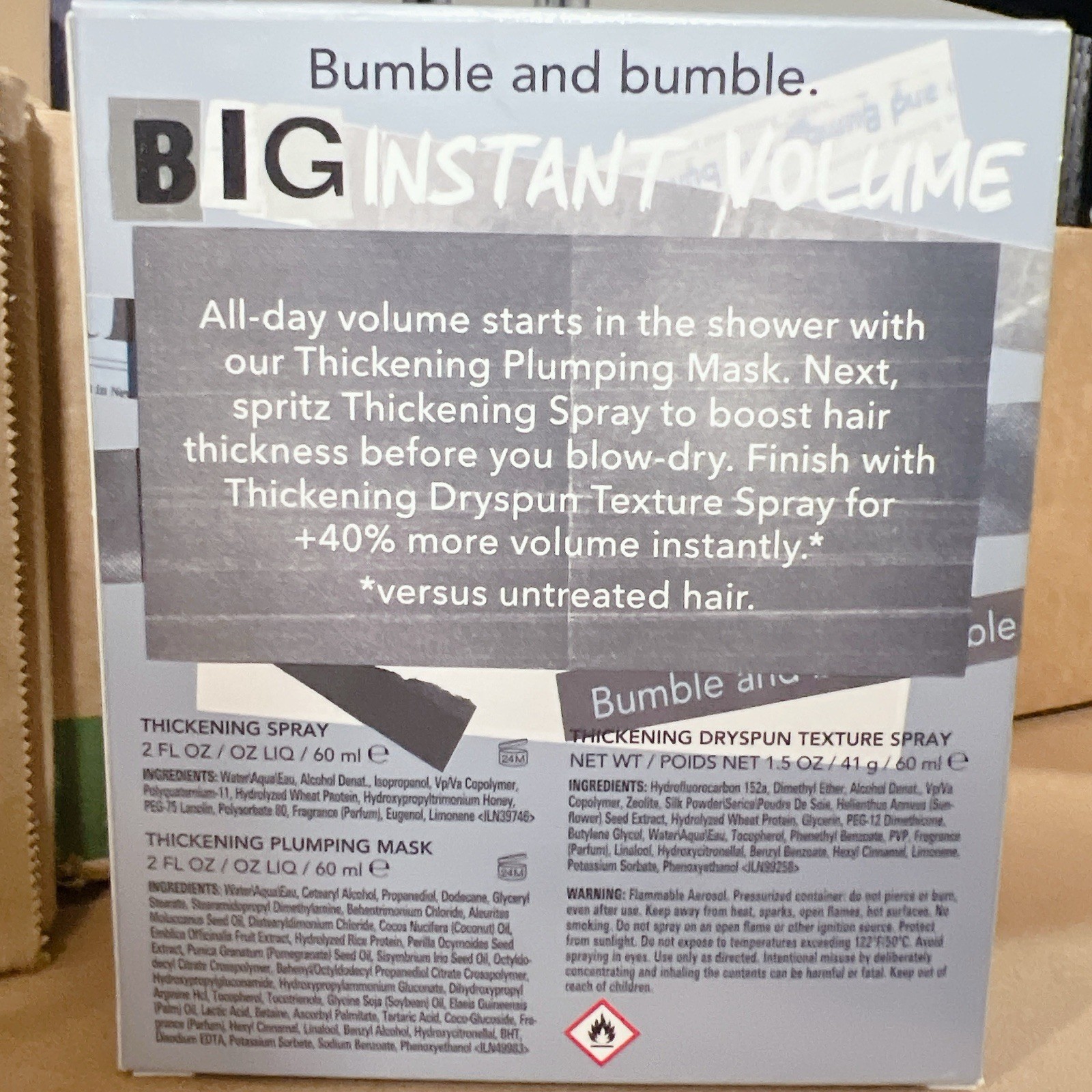 Bumble and bumble BIG Instant Volume Set NIB