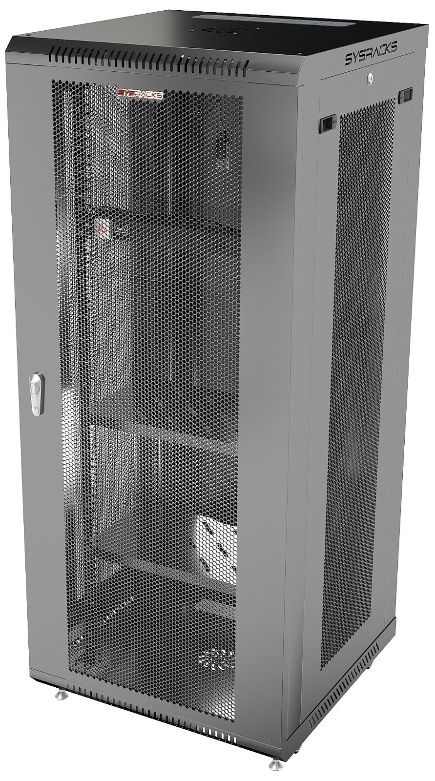27U Wall Mount Server Rack Network Cabinet Locking Av Data Enclosure VENTED DOOR