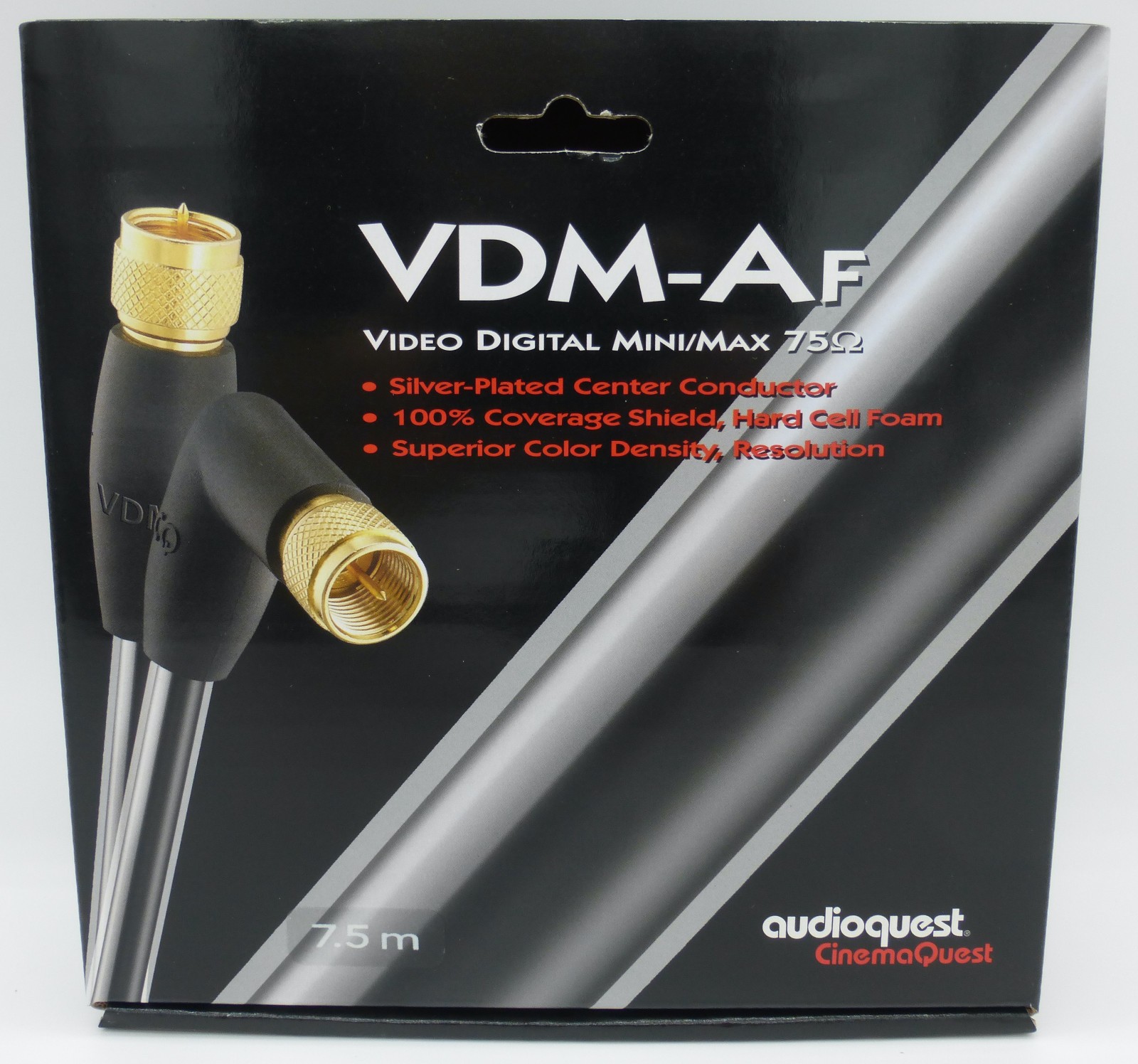 Audioquest VDM-AF 7.5 meter Composite Video w/f-connectors