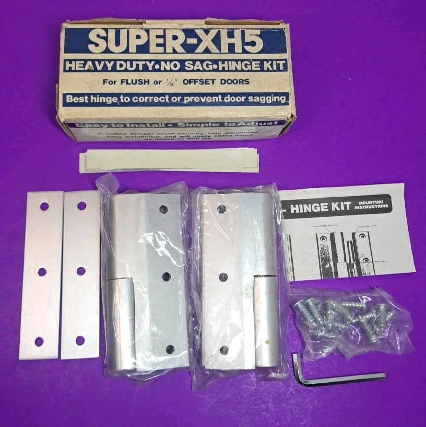 Super XH5 Storefront Door Deluxe Hinge Replacement Kit - Aluminum Finish