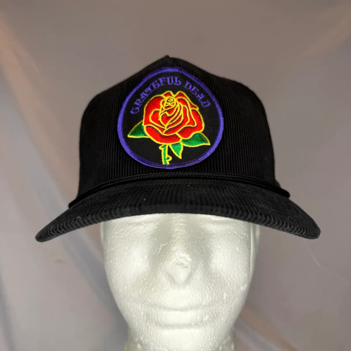 Grateful Dead "Justa Rose" Cord Trucker - Black