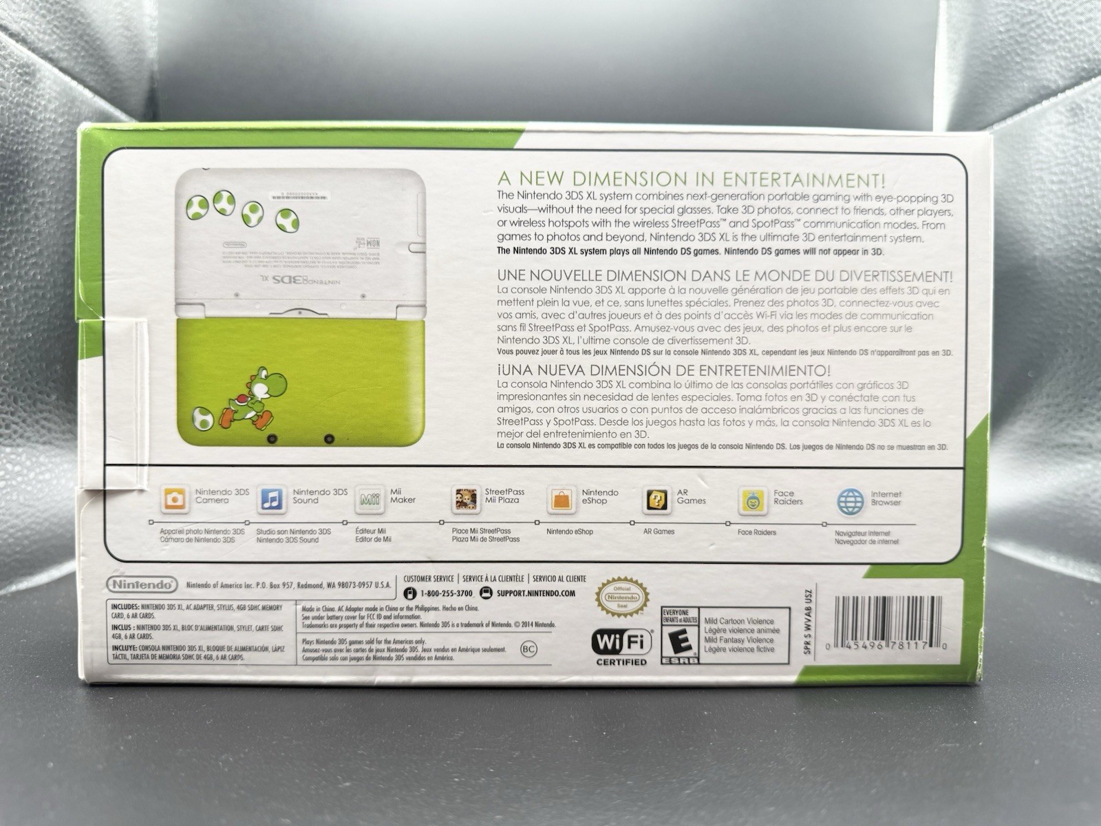 Nintendo 3DS XL Yoshi Edition *** BOX & MANUAL ONLY ***