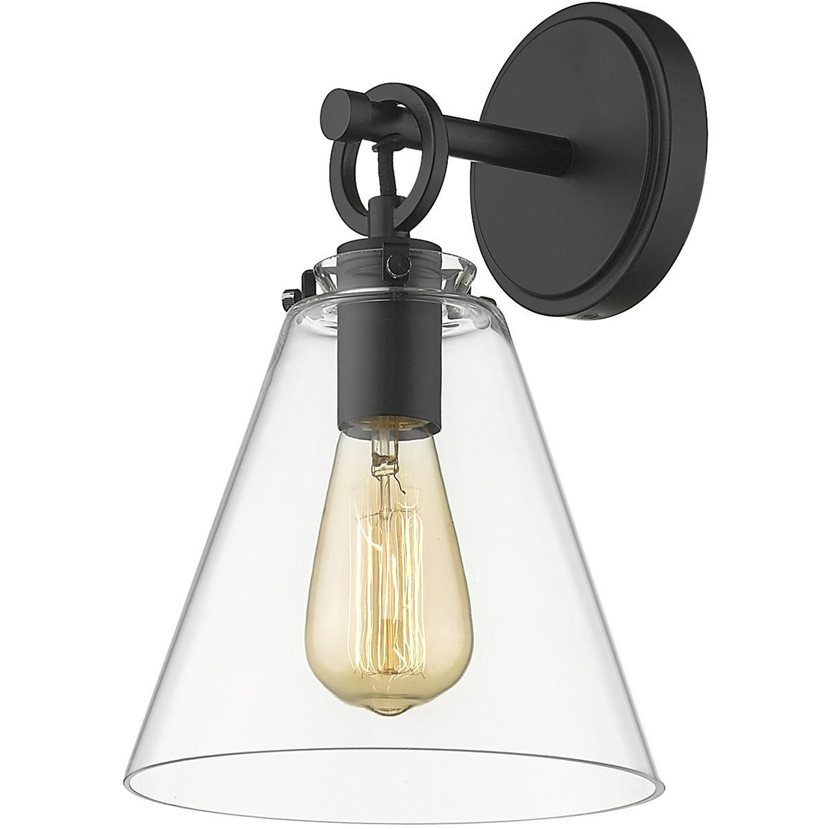 Z-Lite 806-1S-MB Harper 1 Light 8 inch Matte Black Wall Sconce Wall Light