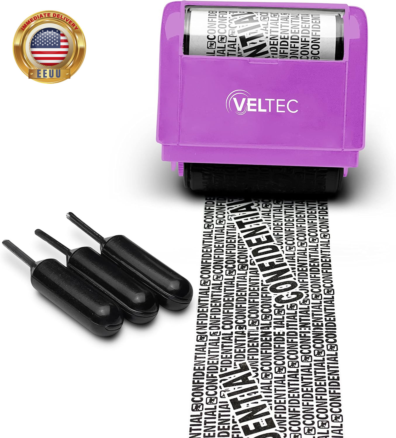 Identity Data Theft Protection Confidential Roller Stamp - anti Theft, Security