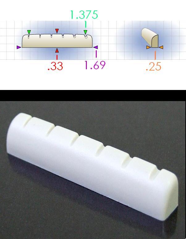 FREE SHIPPING GeetarGizmos BONE NUT handmade for Ibanez ICEMAN Guitar