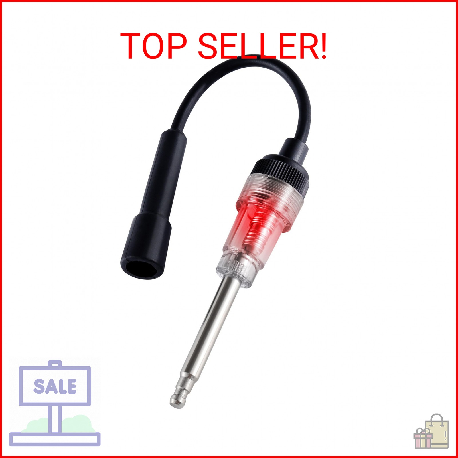 SINGARO Inline Spark Plug Tester, Plug-in Engine Ignition Tester, Car Exterior A