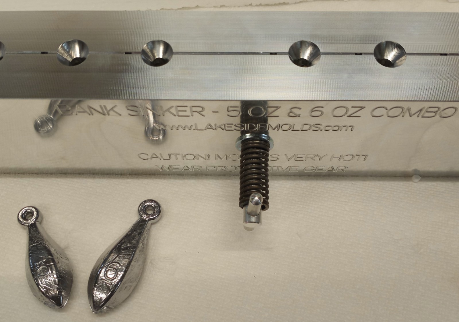 5 oz and 6 oz Bank Sinker -Combo- Production Mold
