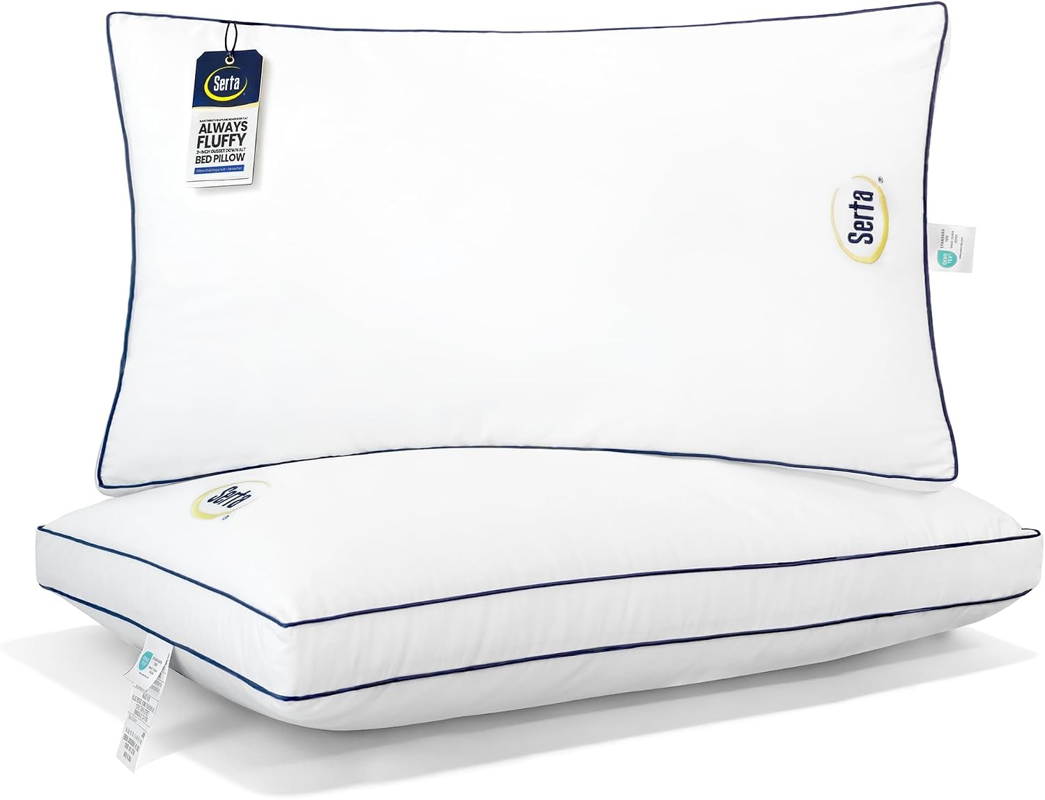 Hotel Collection Bed Pillows King Size Set of 2, 400 Thread Count 100% Cotton