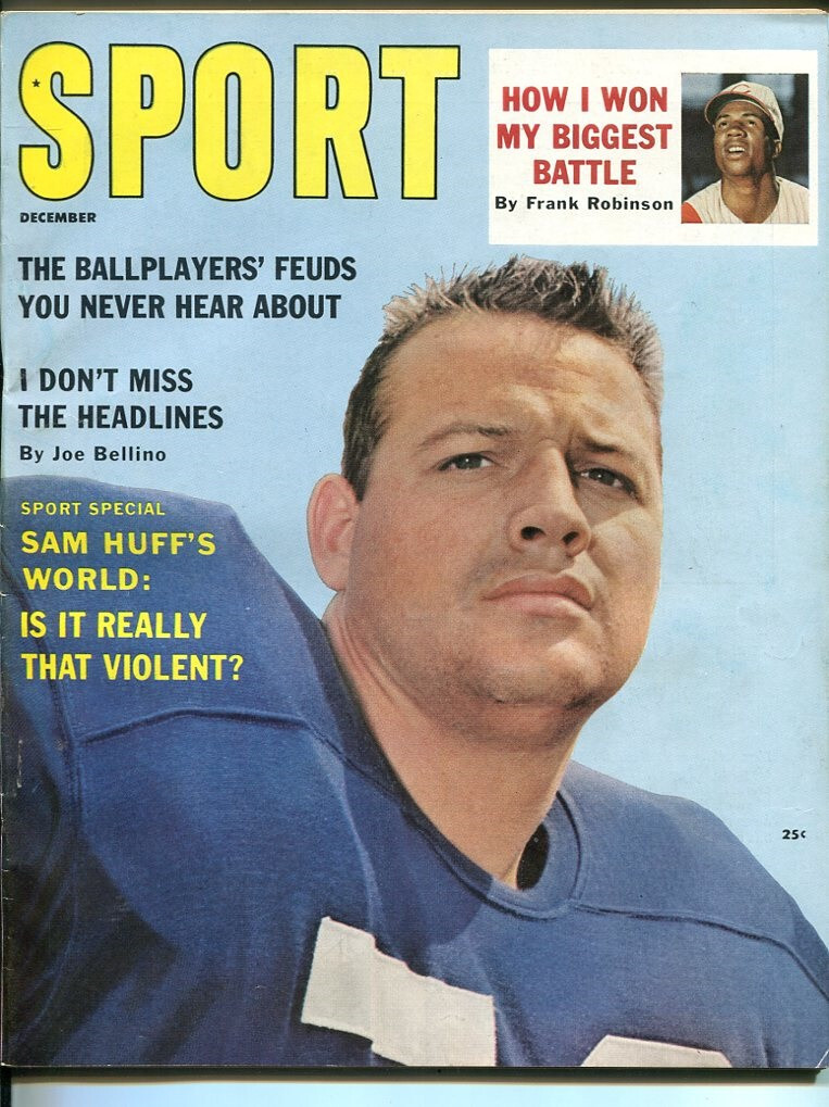 December 1961 Sport Magazine Sam Huff Giants No Label NMT 79688