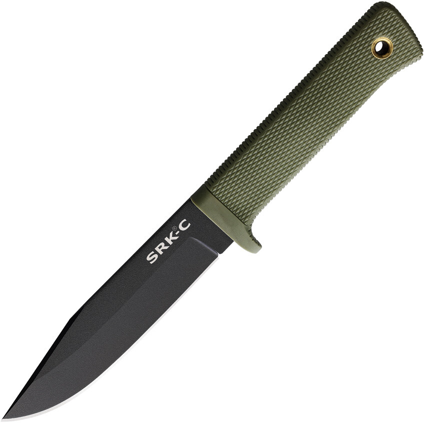 Cold Steel SRK Compact Fixed Blade Knife OD Green SK5 Carbon Steel