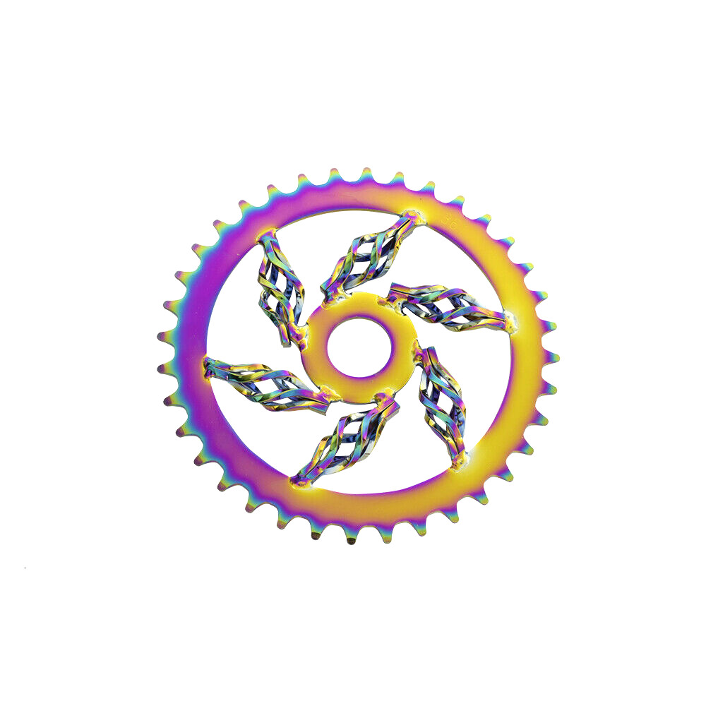 NEON Caged Twisted Bicycle Chainring Sprocket 36T  X 1/8" Lowrider Cruiser Bikes