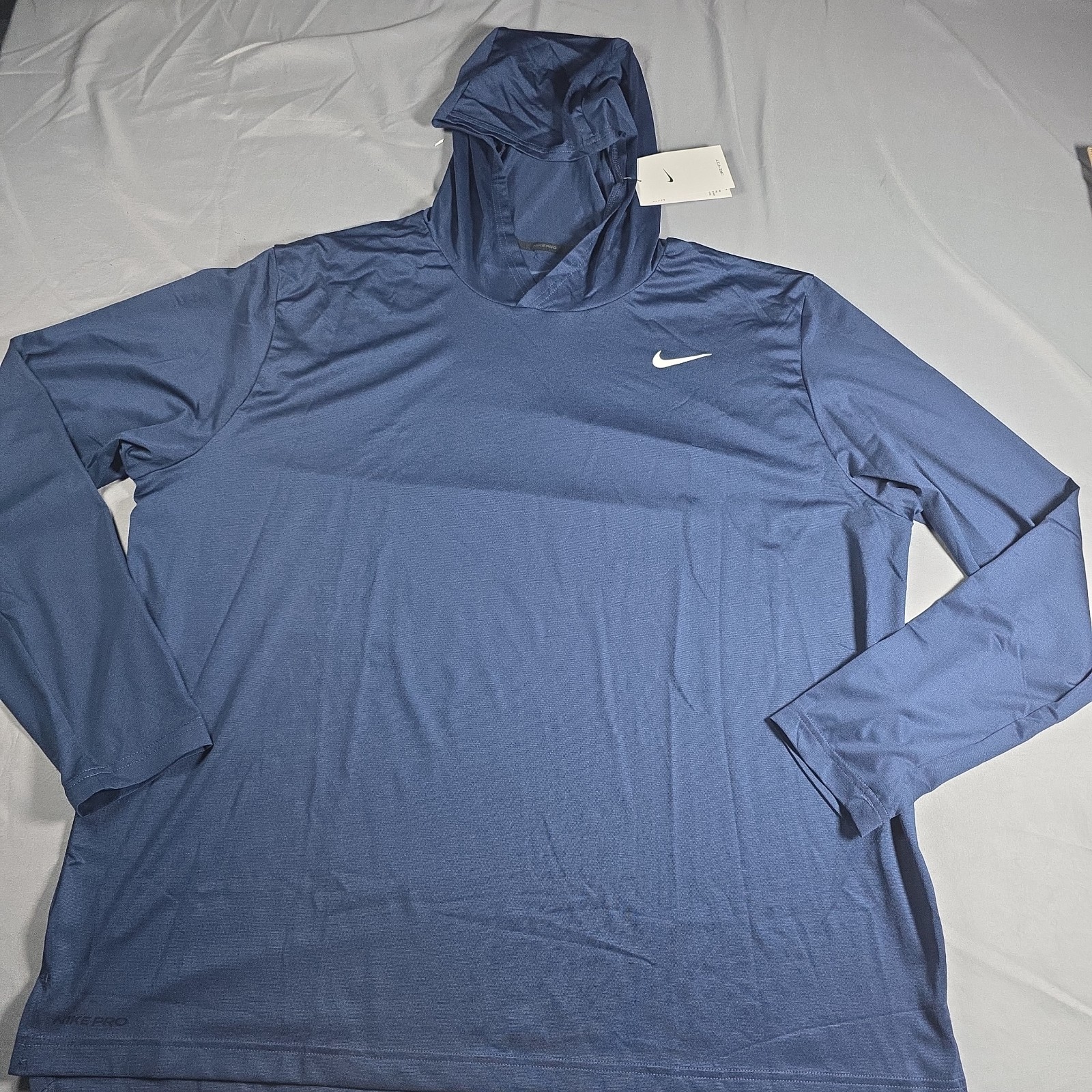 Nike Dry Training Hoodie Men's 2XL Navy Blue Lightweight Pullover Dri Fit NWT