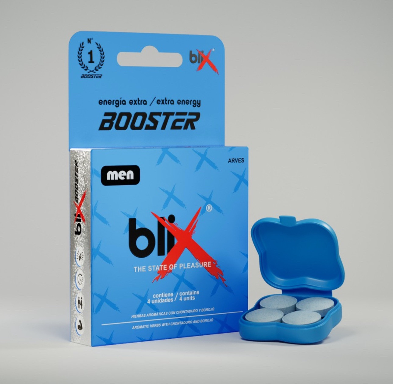 Blix Male Performance Capsules 3 Pack = 12  Tablets – Boost Stamina, Energy