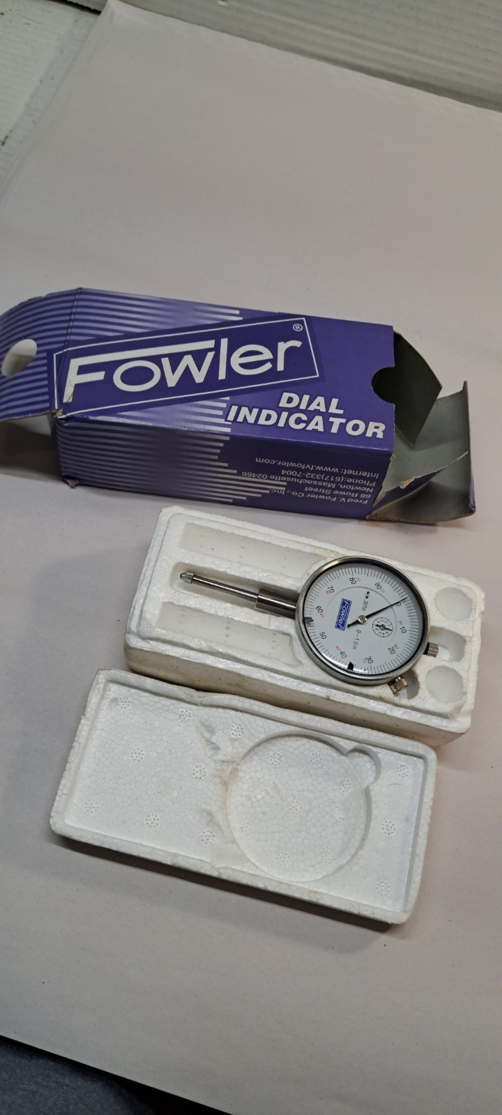 Fowler 52-520-110-0, Adg Dial Indicator With 0-1 Measuring Range (60203)