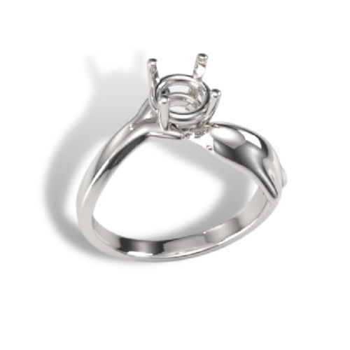 Round 6mm Dolphin Pre-notched Ring Mounting