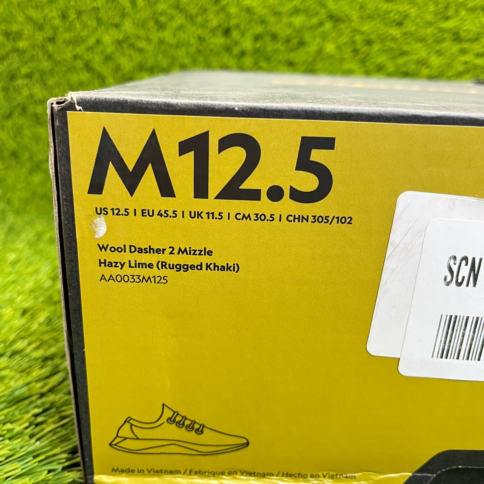 Allbirds Wool Dasher 2 Mizzles Mens Size 12.5 Hazy Lime Running Shoes Sneakers