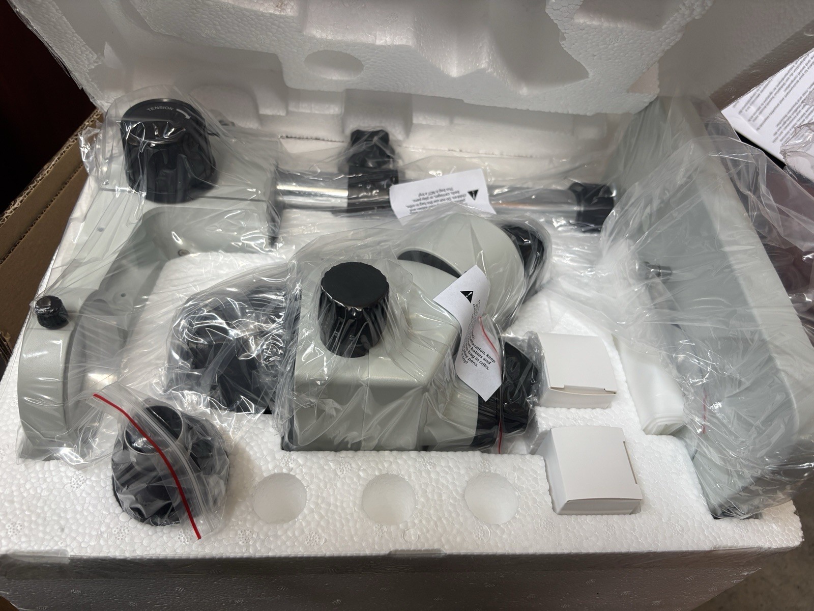 AmScope 3.5X-180X Inspection Zoom Stereo Microscope +144-LED Light