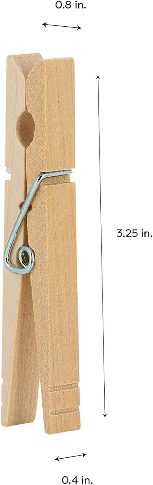 Extra Large Wooden 100 Pack Clothespins