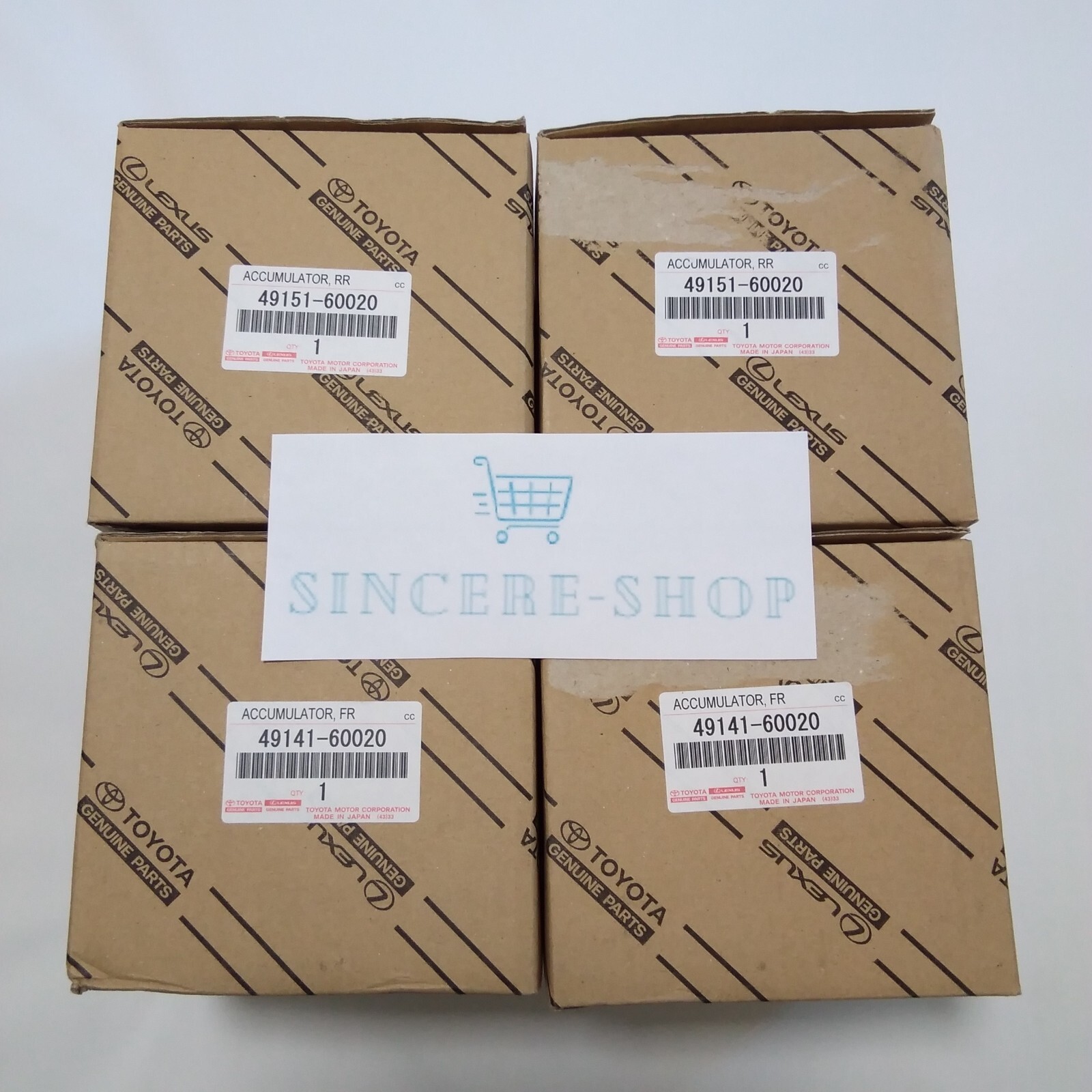 Toyota Lexus LX570 4 set Suspension accumulator 49141-60020 49151-60020