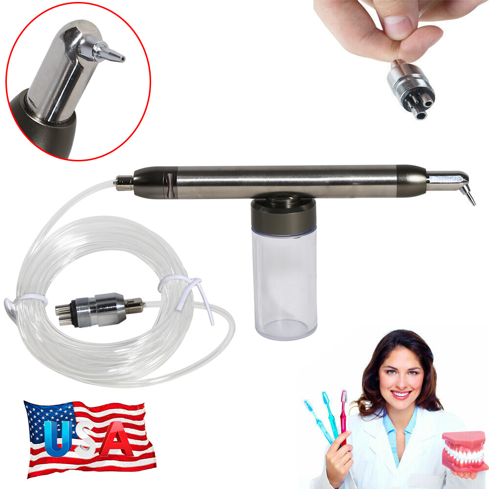 Dental Alumina Air Polisher Abrasion Microetcher Sandblasting Gun 4Holes USA