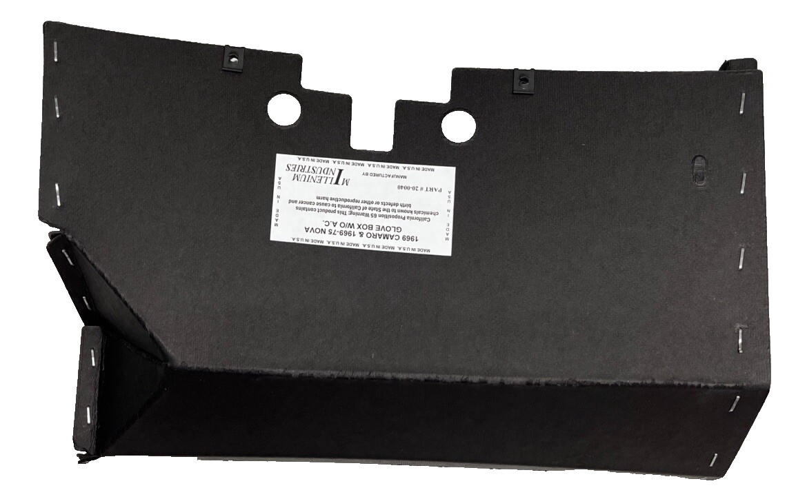 1974 Nova Without Air Installed OEM Glove Box Liner Replacement