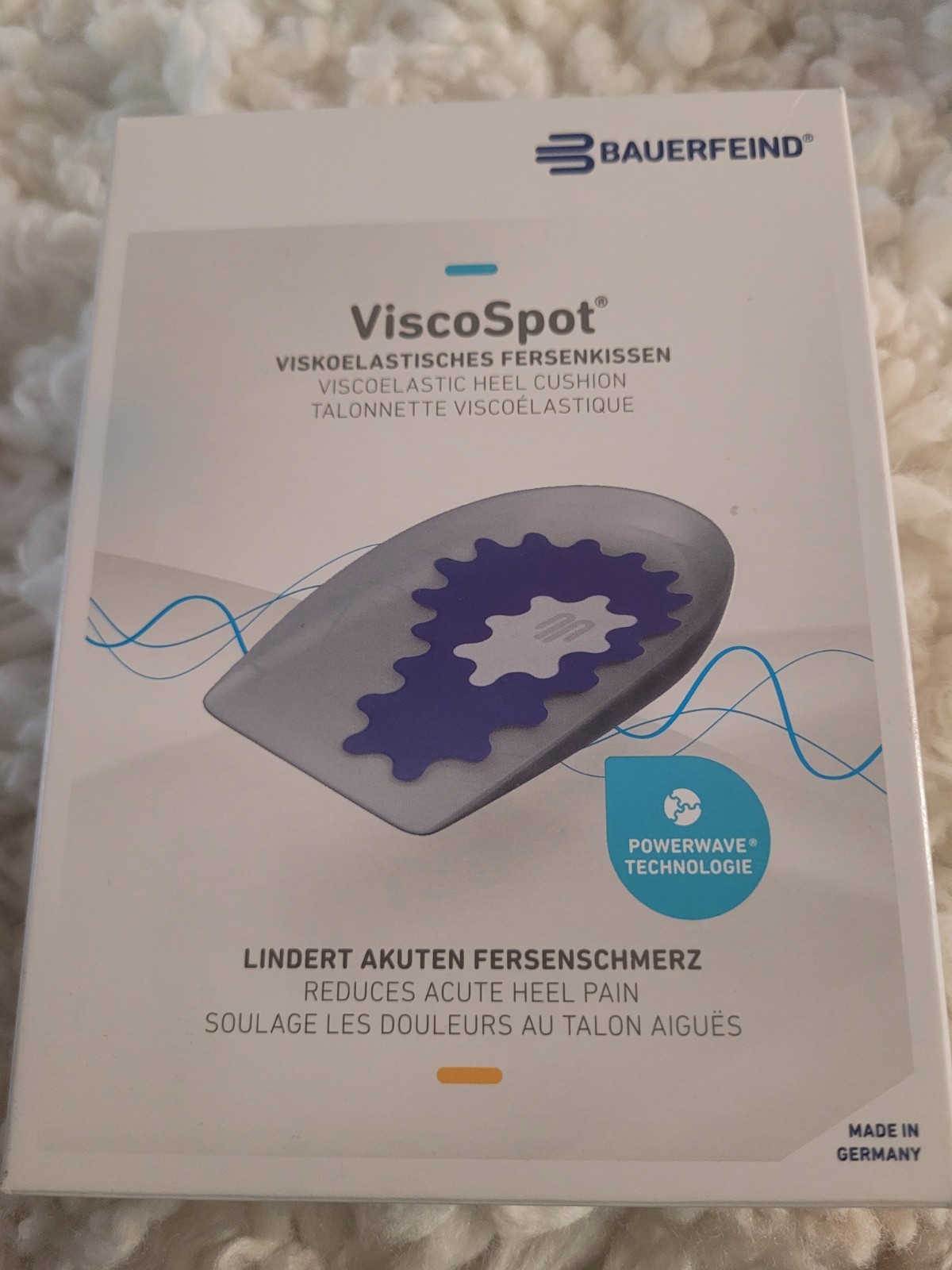 ViscoSpot Bauerfeind Relieving Heel Cushions Size 2 New