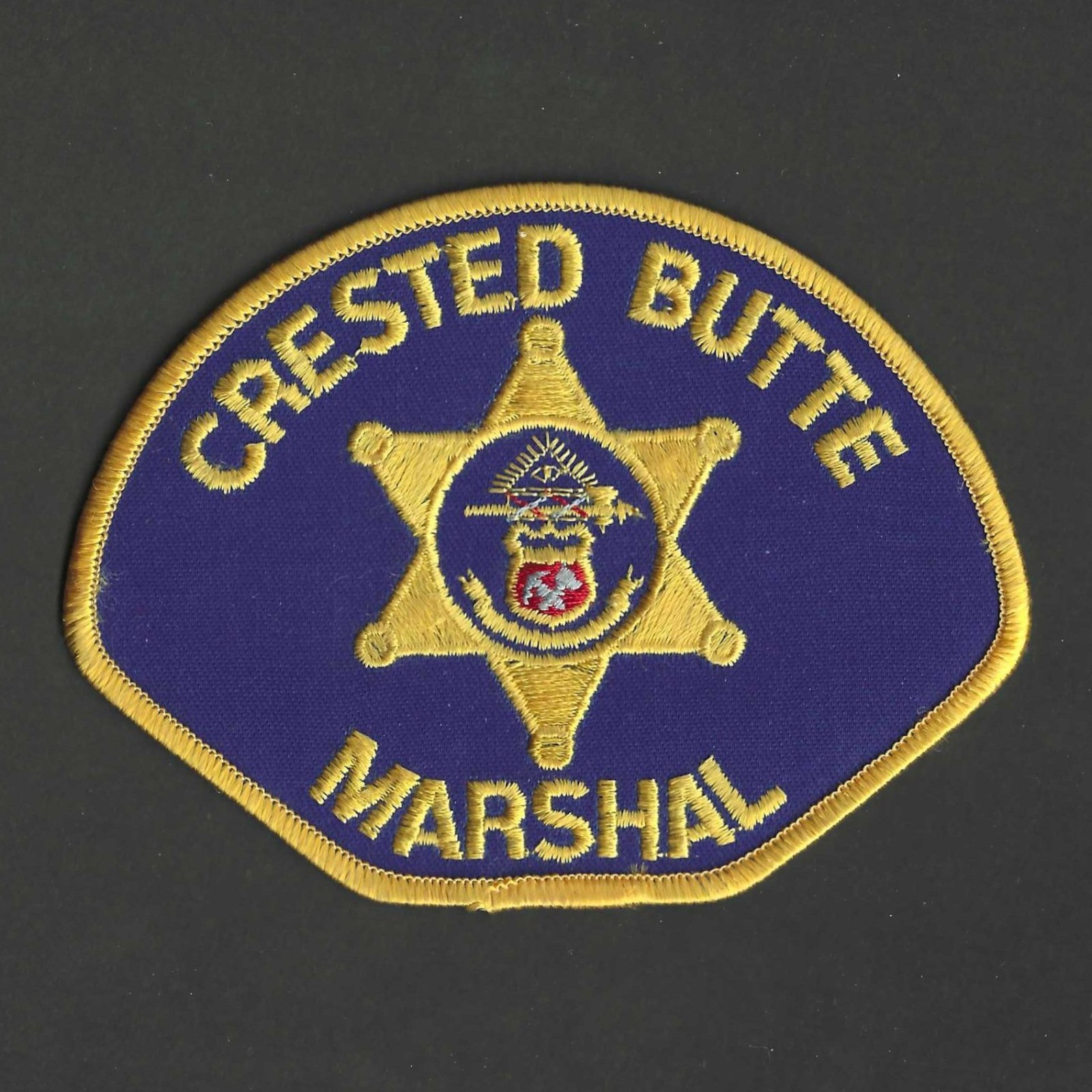Vintage Crested Butte, Colorado Marshal Patch - A001