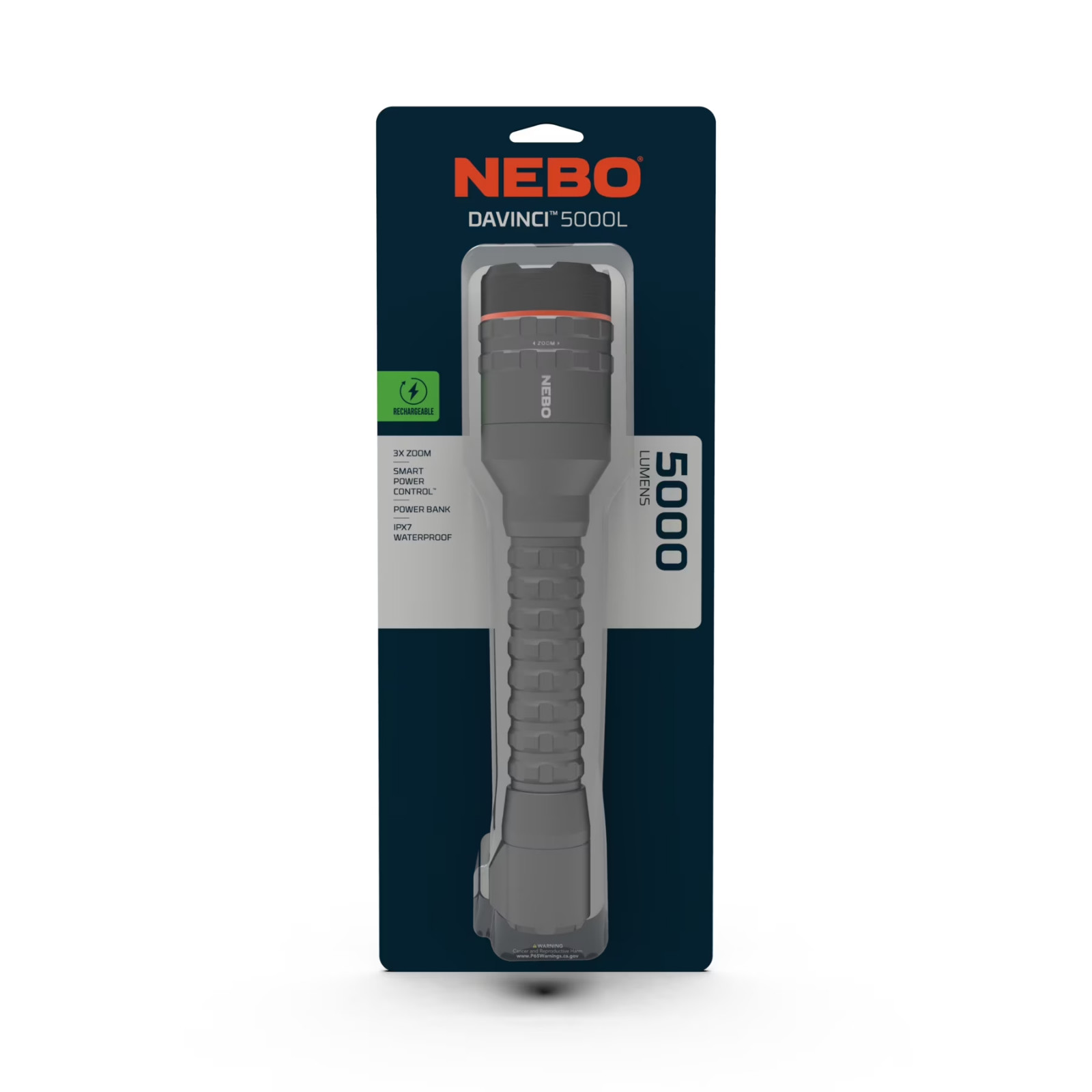 NEBO Davinci 5,000 Lumen Rechargeable Handheld Flashlight - FREE SHIPPING