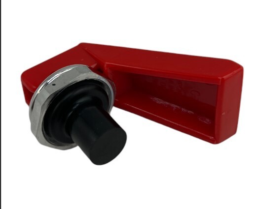 Faucet Handle And Stem Assembly Red / Warning Hot Water