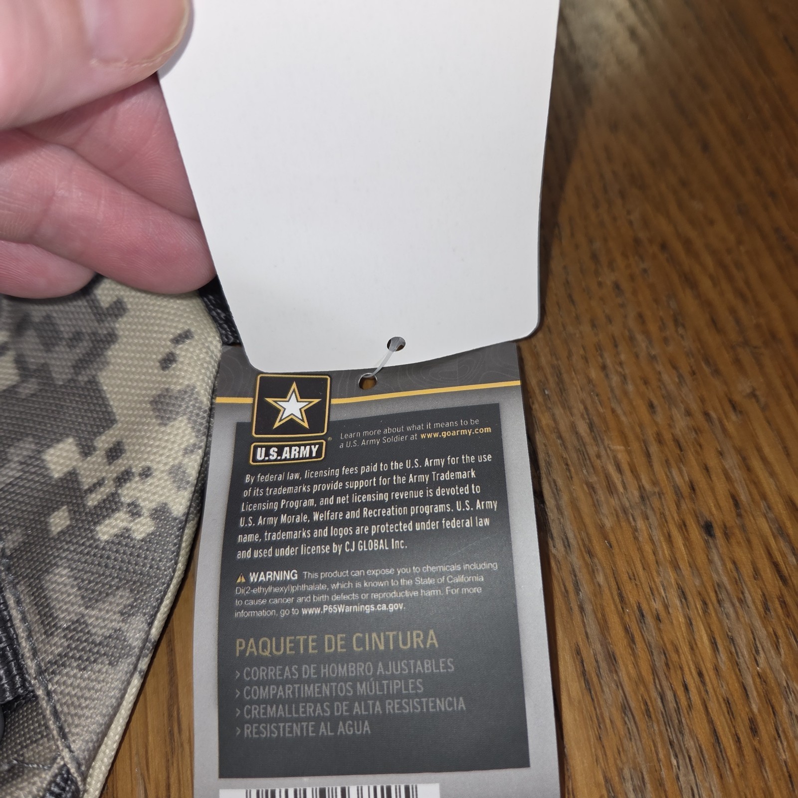 NWT US Army camo belt bag