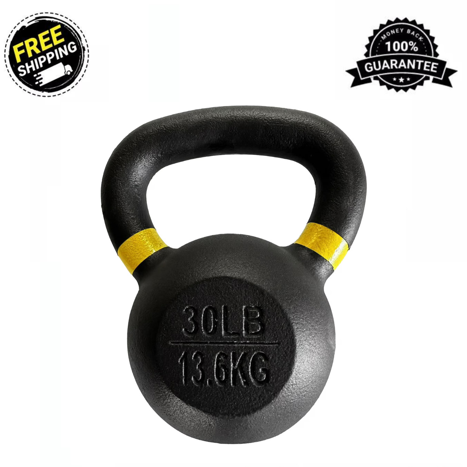 BalanceFrom Cast Iron Kettlebell, Single, 30 lbs