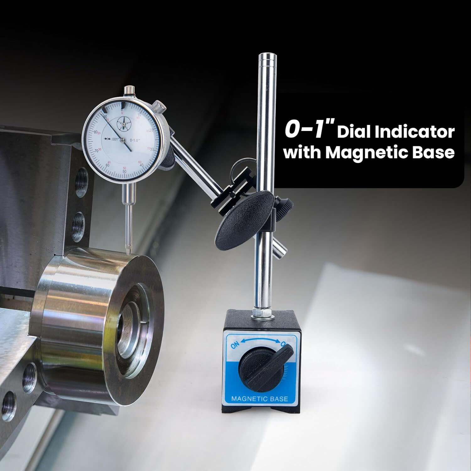 Dial Indicator with Magnetic Base and Point Precision Inspection Set