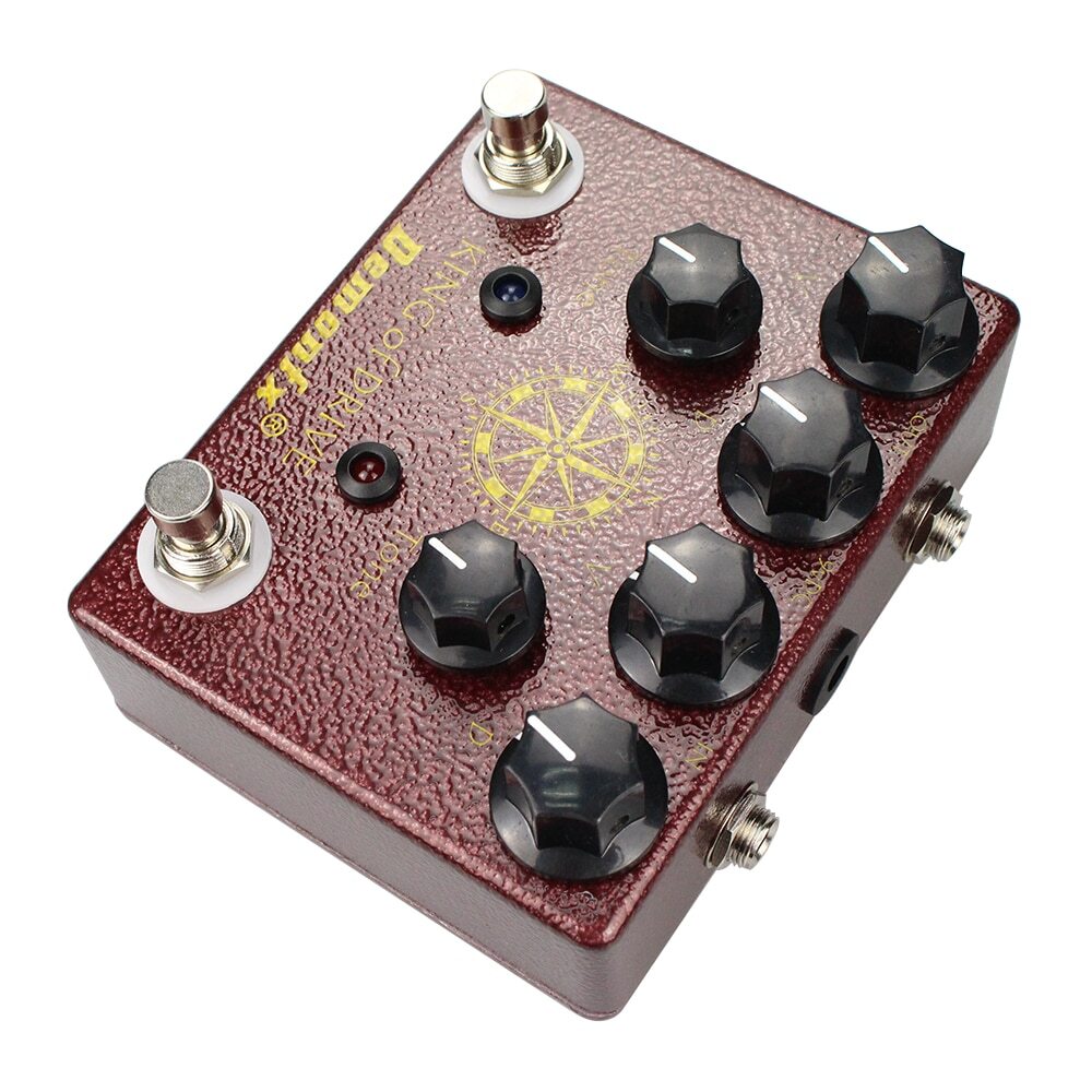 Demonfx King Overdrive Guitar Effect Pedal Boost Distortion Drive 4 DIP Switch