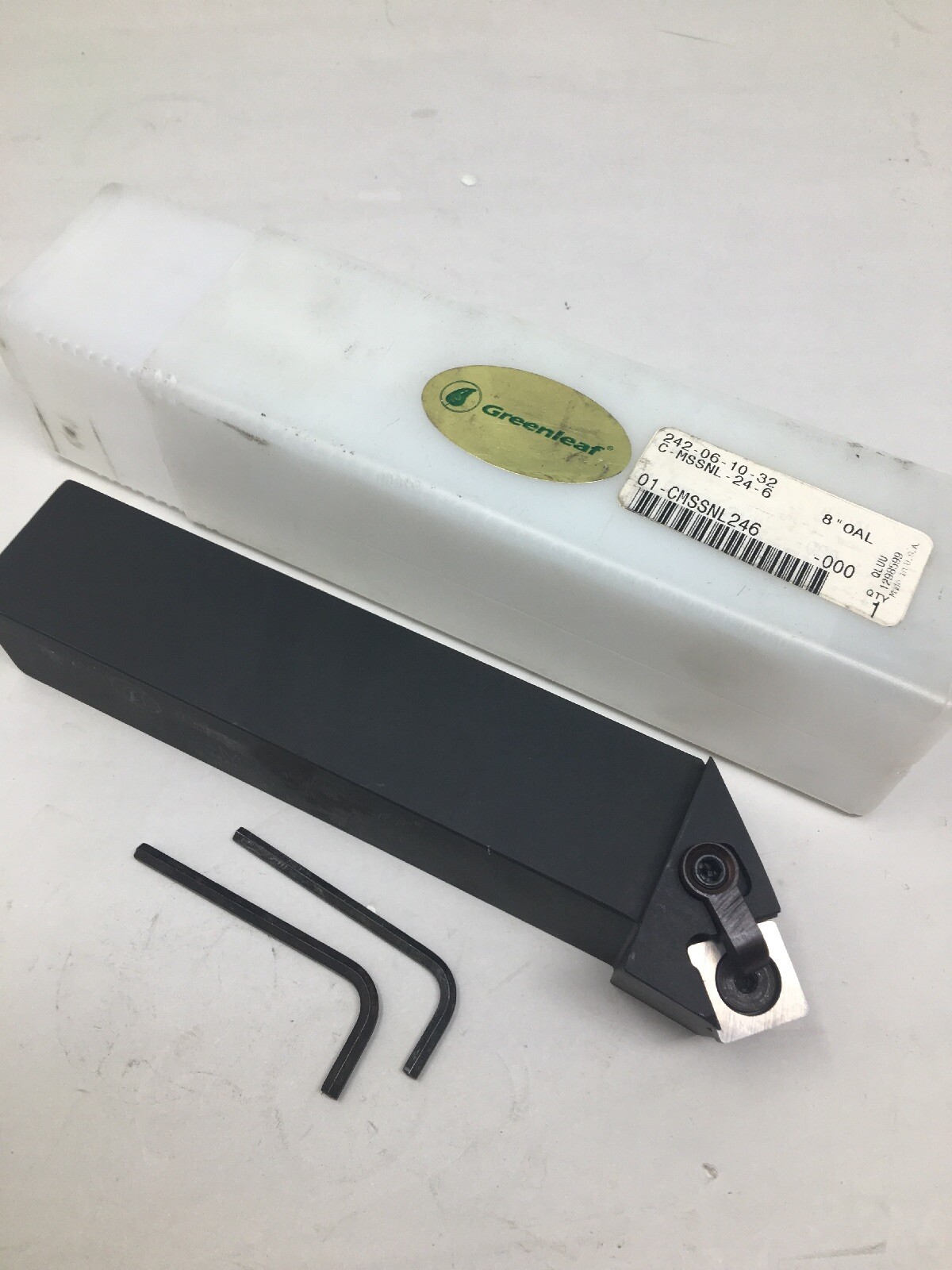 New Greenleaf Indexable Lathe Toolholder Cutter, C-MSSNL-246, Square 1 1/2", 8"