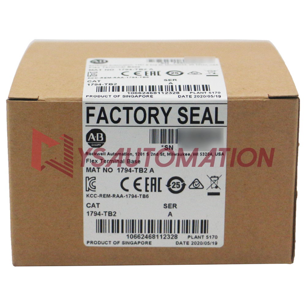 New Factory Sealed Allen-Bradley 1794-TB2 SER A Flex Terminal Base AB1794TB2