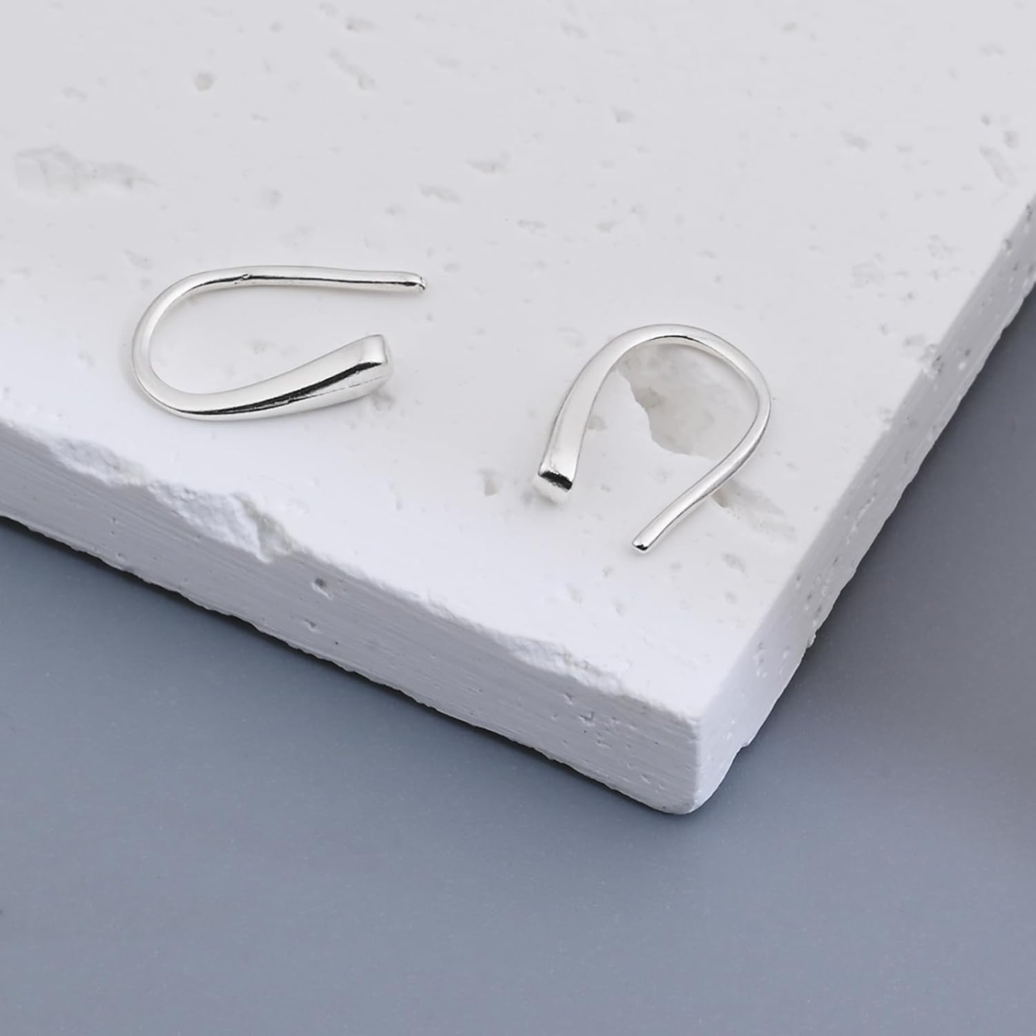 Tiny Pull through Earrings Small Threader Earrings S999 Sterling Silver Earrings