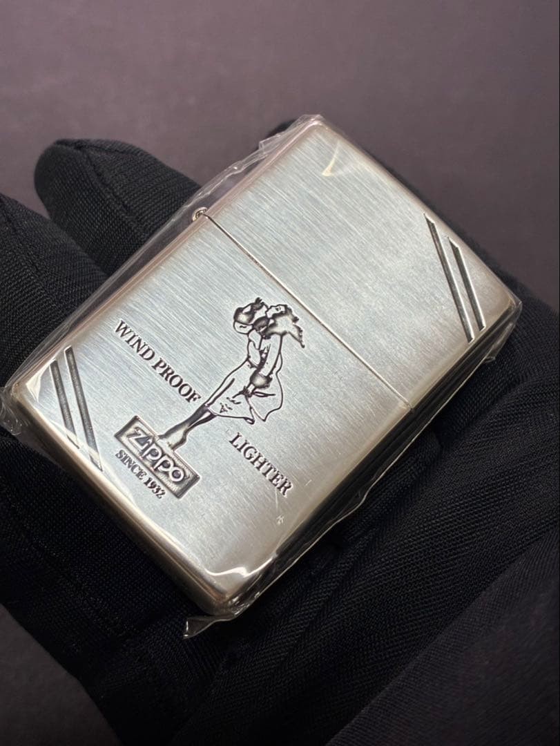 Zippo Windy Silver Corner Cut Front Engraved 2024 Lighter