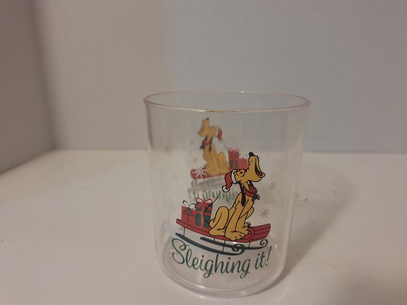 Mickey Mouse Acrylic tumbler 4 Christmas Holiday Cups Kohls 05/23