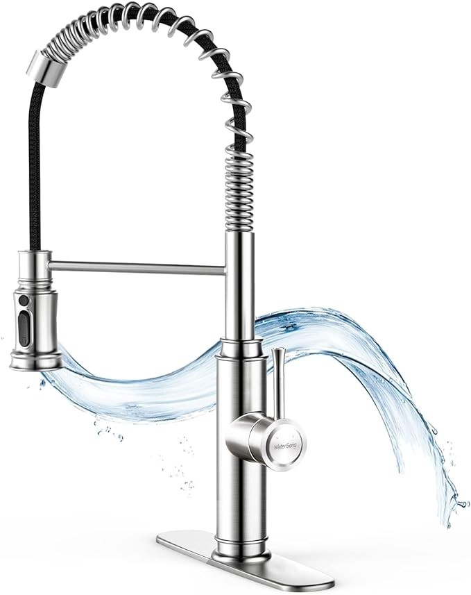 WaterSong Kitchen Faucet-WaterSong Kitchen Sink Pull-Down Faucet WS062100BN