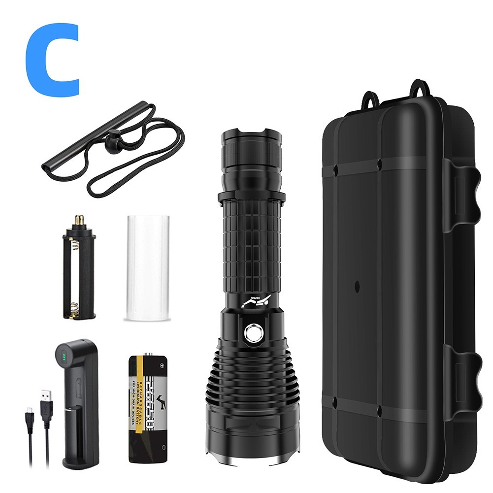 Scube Diving Flashlight P70-LED Light Waterproof Underwater Outdoor USB Torch