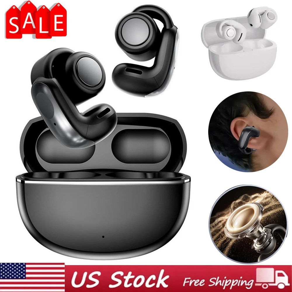 Ultra Open Earbud Ear True Wireless Open Earbuds,Bluetooth Headphone New Sealed#