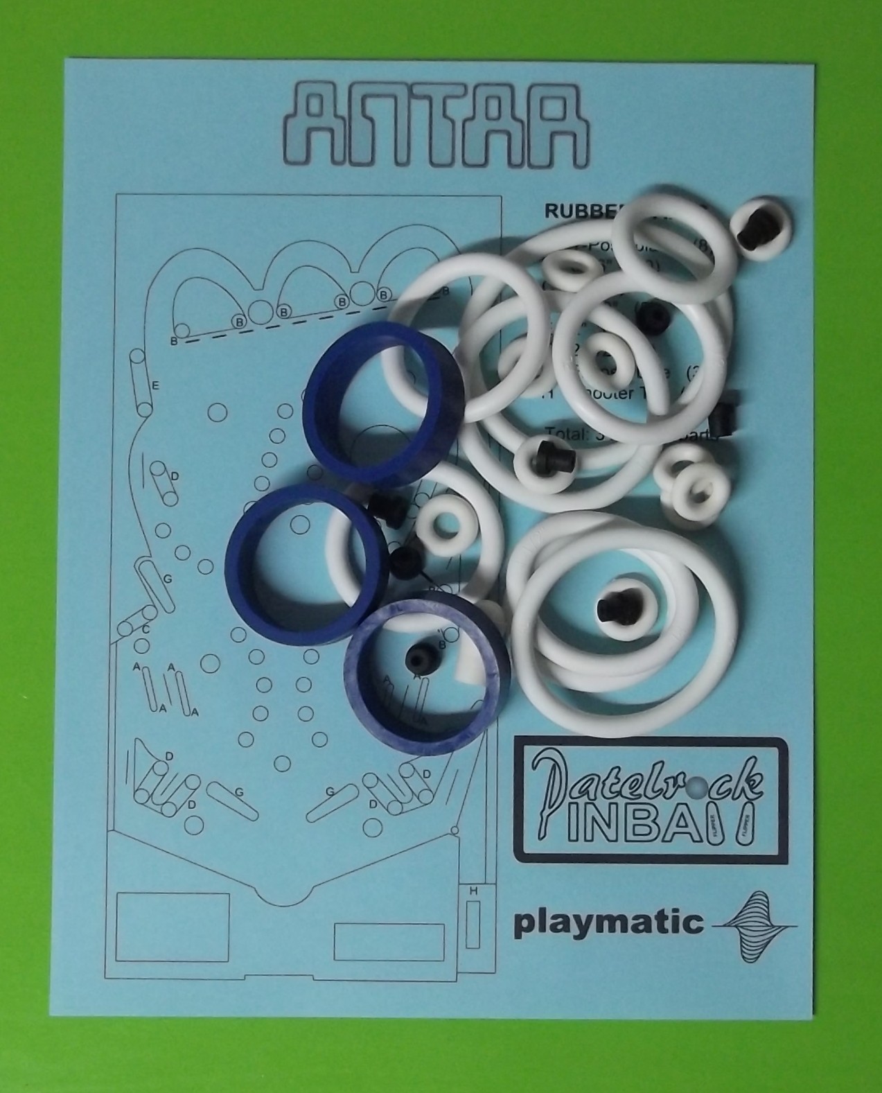 Playmatic Antar Pinball Machine Rubber Ring Kit