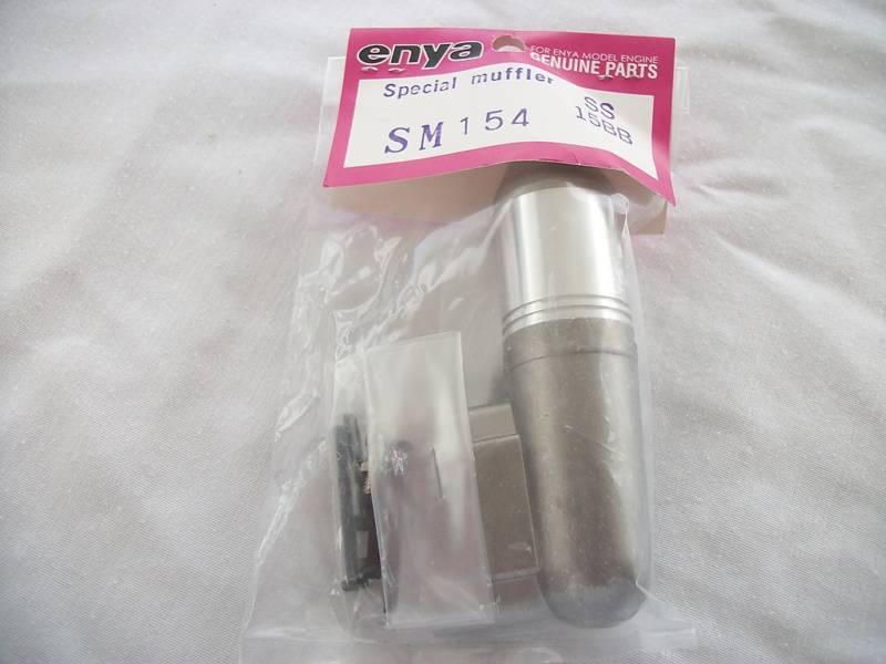 ENYA .09IV-11CX SS15 ,15V & 20S WITH MUFFLER EARS SPECIAL MUFFLER ASSY NIP