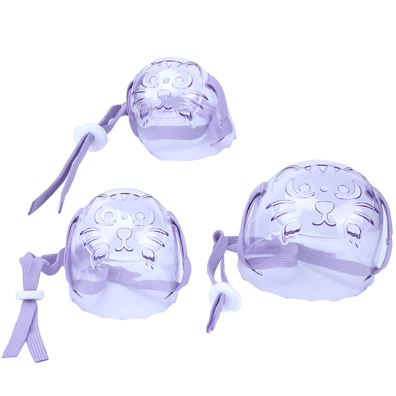 3-Pack Cat/Dog Muzzle Breathable Transparent Anti-Bite Face Cover