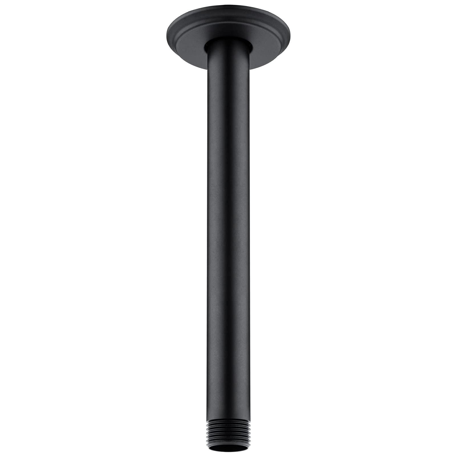 Anpean 8 Inch Shower Arm and Flange Matte Black, Ceiling Mounted Black