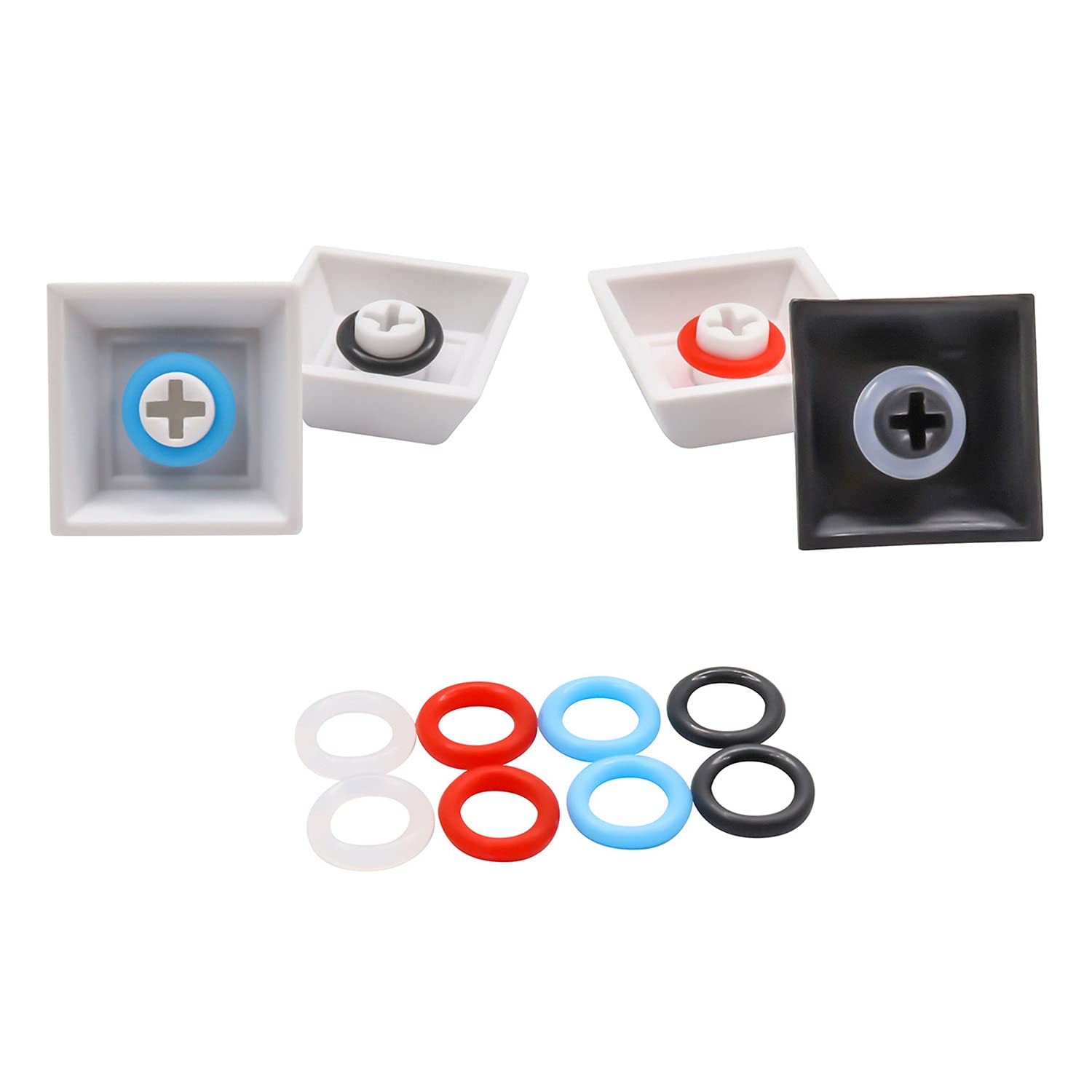 Clear keyboard keycap O ring dampeners