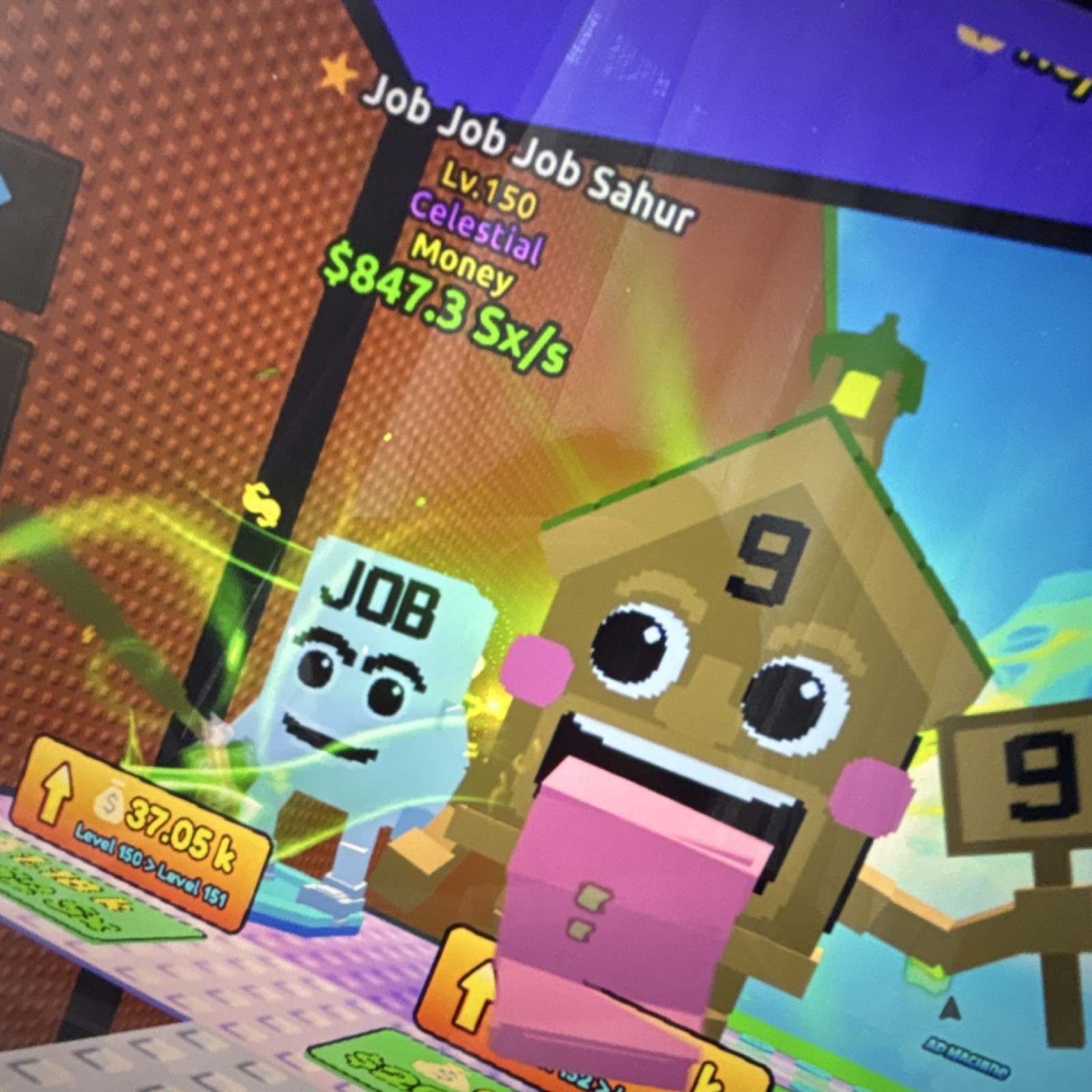 Job Job Job Sahur Game Item Asset Lv.150 Celestial Money $847.3 Sx/s