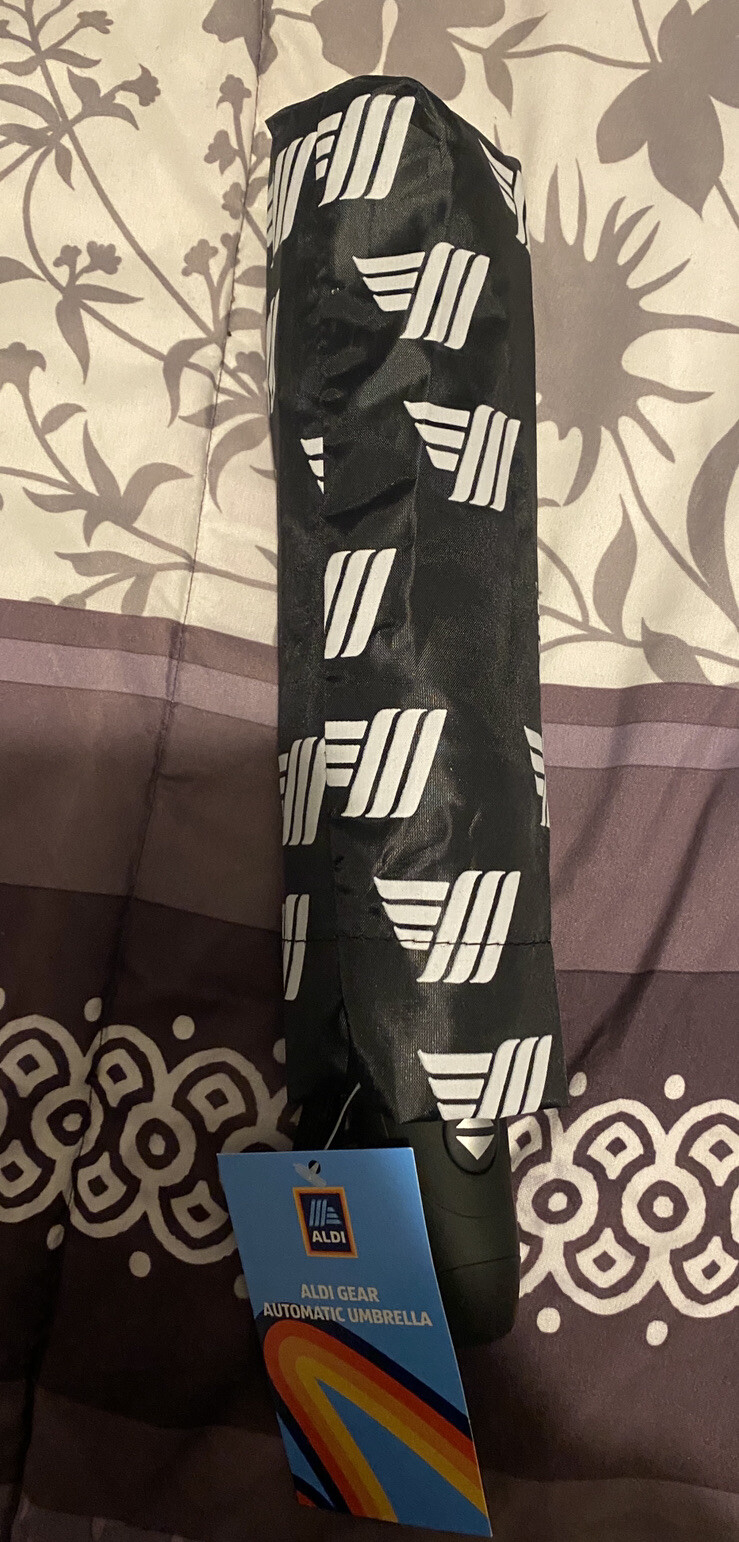 Aldi Gear 2023 Collection Black Automatic Umbrella